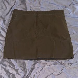 Shinestar Olive Pleather Mini Skirt